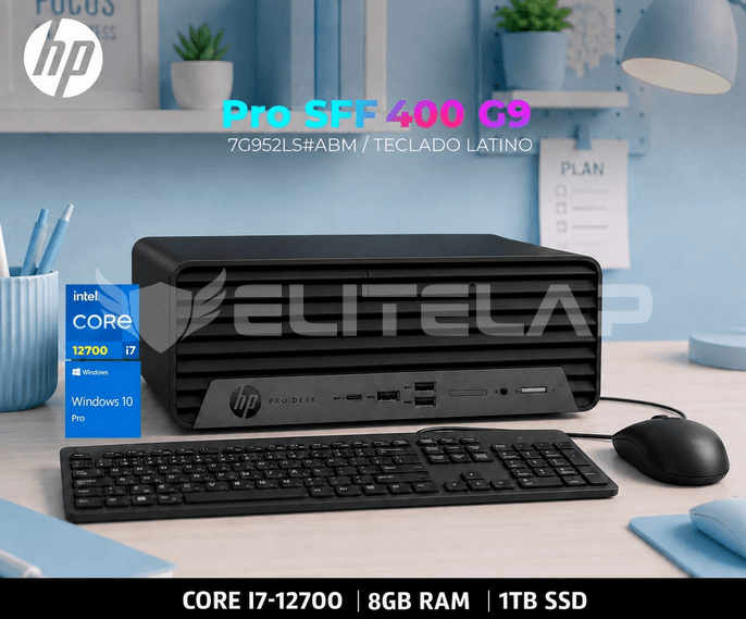PC HP PRODESK PRO 400 G9 SFF INTEL I7-12700 2.10GHZ 8GB DDR4-3200MHZ 1TB SSD WIN 11 PRO/ 7G952LS#ABM